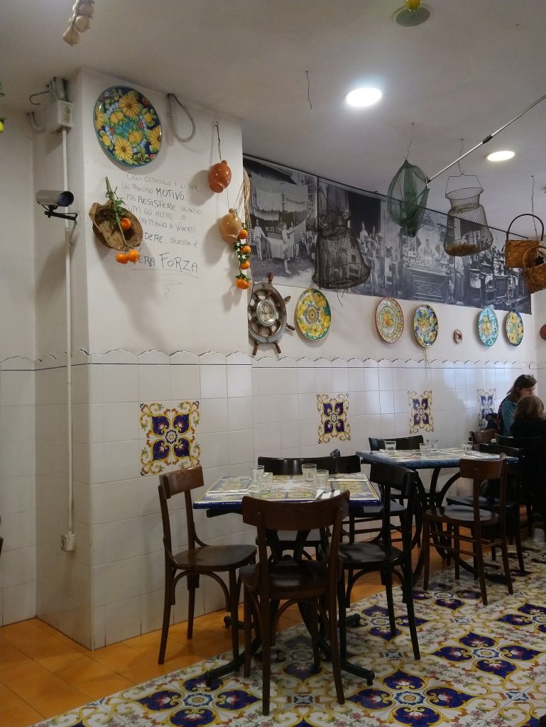 Interior of San Carlo Pizzeria