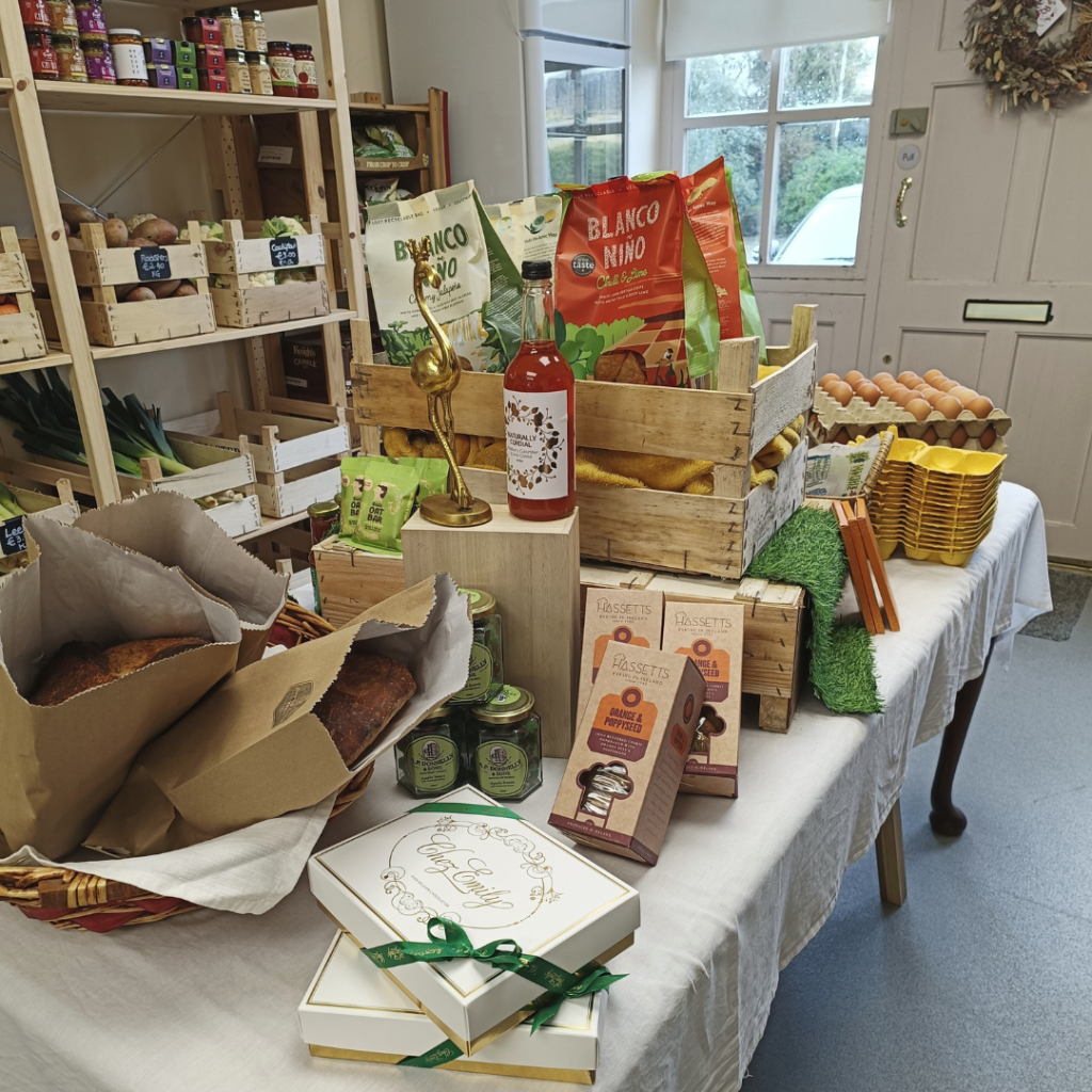 Interior and central display of Granny's Table Farm Shop