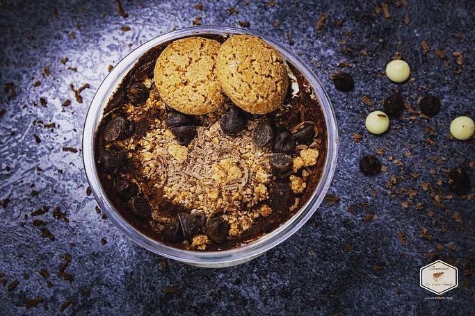 A dish of Italian tiramisu dessert