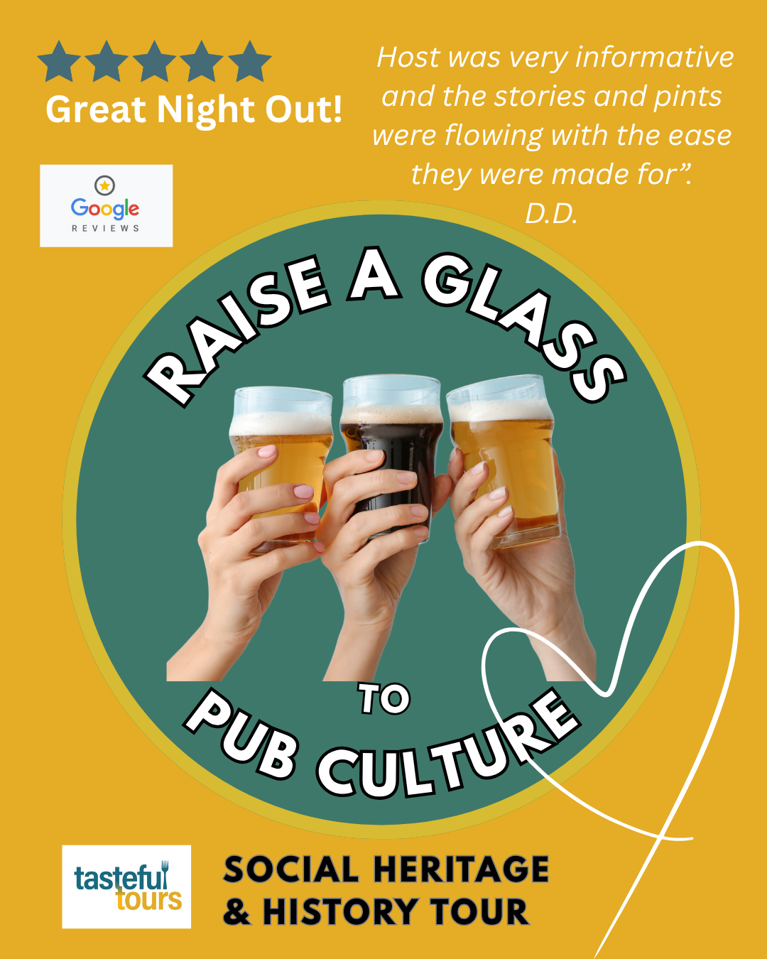 TRY A TASTEFUL EXPERIENCE – Raise A Glass Pub Culture Tour